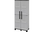 Dmora Armadio Da Esterno Ash 37X68X169H Cm Grigio Chiaro, 2 Ante Resistente Ai Raggi Uv, Impermeabile Italy