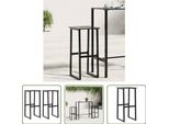 The Living Store Sgabello Da Bar 2 Pezzi Nero 38X38X80 Cm Acciaio Verniciato A Polvere