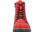Rieker Donna Stivale Stringato Cuciture Decorative Stivaletto Fiore Zip 73504, Misura:42 Eu, Colore:Rosso