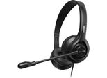 Marvo HP1001, Cuffie Con Microfono, Controllo Del Volume, Nero, Jack 2 X 3,5 Mm