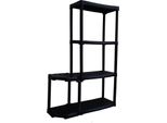 Dmora Armadio Da Esterno Blanca 30X89X133H Cm Nero Antracite, 3 Vani Resistente Ai Raggi Uv, Impermeabile Italy