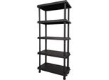 Dmora Armadio Da Esterno Goshenita 35X72X164.5H Cm Nero Antracite, 4 Vani Resistente Ai Raggi Uv, Impermeabile Italy