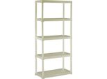 Dmora Armadio Da Esterno Gelsomina 40X80X176H Cm Bianco, 4 Vani Resistente Ai Raggi Uv, Impermeabile Italy