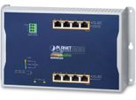 Planet IP30 - Ipv6/Ipv4 - 4 Porte Gestite L2/L2+ Gigabit Ethernet (10/100/1000) Power Over Ethernet (Poe) Blu - Grigio (W)