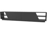 Dmora Mobile Porta Tv Apat 37.1X240X47.4H Cm Nero Antracite, Apertura A Ribalta 4 Vani