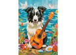 Castorland Puzzle Collie, Chitarra E Mare 500 Pezzi
