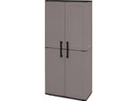 Dmora Armadio Da Esterno Akina 37X68X163H Cm Grigio, 2 Ante Resistente Ai Raggi Uv, Impermeabile Italy
