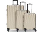 Redolz Carrello Essentials 18 Trolley Set 3 -Pezzi Metallic-Greige Shiny Beige