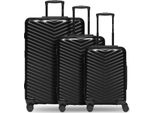 Redolz Carrello Essentials 18 Trolley Set 3 -Pezzi Metallic Black Nero