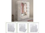 The Living Store Armadio Modulare A 18 Scomparti Bianco 37X146X180,5 Cm