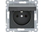 Presa Di Corrente Con Messa A Terra E Coperchio, 16 A/250 Vac, Nero WL1123 Lumina Hager