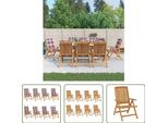 The Living Store Sedie Da Giardino Con Cuscini 8 Pz. Legno Massiccio Di Teak