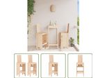 The Living Store Sgabello Da Bar 2 Pezzi 40X42X120 Cm In Pino Massiccio