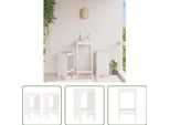 The Living Store Sgabello Da Bar 2 Pz. Bianco 40X36X75 Cm In Legno Di Pino Massiccio