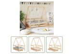 The Living Store Lettino Con Cassetti 70X140 Cm In Legno Di Pino Massiccio