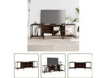 The Living Store Mobile Tv Look Rovere Marrone 153X37X50 Cm Materiale In Legno