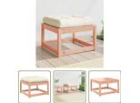 The Living Store Sgabello Da Giardino Con Cuscino In Legno Massiccio Di Abete Douglas