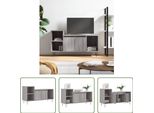 The Living Store Mobile Tv Grigio Sonoma 100X35X55 Cm Materiale In Legno