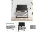The Living Store Parete Tv Grey Sonoma 60,5X30X51 Cm Materiale A Base Di Legno