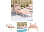 The Living Store Lettino Prendisole 199,5X62X55 Cm In Legno Massiccio Di Abete Douglas