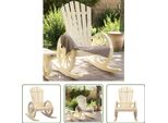 The Living Store Sedia A Dondolo Adirondack In Legno Di Abete Massiccio