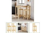 The Living Store Sgabelli Da Bar 2 Pz. Legno Di Pino Massiccio