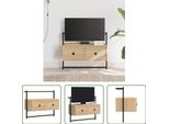 The Living Store Parete Tv Rovere Sonoma 60,5X30X51 Cm Materiale In Legno