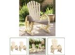 The Living Store Sedie Da Giardino Adirondack 2 Pz. Legno Di Abete Massiccio