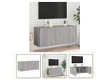 The Living Store Parete Tv Grigio Sonoma 100X30X41 Cm