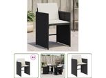 The Living Store Sedie Da Giardino Con Cuscini 4 Pezzi In Poly Rattan Nero
