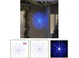 The Living Store Luci Di Natale Pirotecniche 4 Pezzi 140 Led Blu 17Cm
