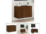 The Living Store Parete Tv Look Rovere Marrone 60X30X41 Cm