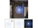 The Living Store Luci Di Natale Pirotecniche 8 Pezzi 140 Led Bianco Freddo 17Cm
