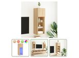 The Living Store Mobile Tv Con Luci Led Rovere Sonoma 30,5X30X90 Cm