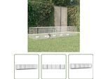 The Living Store Gabbia Per Conigli 5 Pannelli 273X79X54 Cm Ferro Zincato