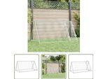 The Living Store Gabbia Per Polli Silver 200X105X91 Cm Acciaio Zincato