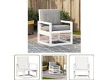 The Living Store Sedia Da Giardino Bianca 57,5X63X76 Cm In Legno Di Pino Massiccio