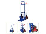 The Living Store Carrello Manuale Pieghevole Con 6 Ruote Blu