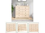 The Living Store Mobile Laterale 100X40X90 Cm In Legno Di Pino Massiccio