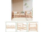The Living Store Sedie Da Giardino 2 Pezzi. Legno Di Pino Massiccio