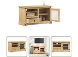 The Living Store Mobile Tv 100X45X58 Cm In Legno Di Pino Massiccio