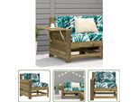 Il Divano Da Giardino Living Store Con Braccioli E Cuscini In Legno Di Pino Impregnato