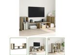 The Living Store Mobili Tv 2 Pezzi Rovere Sonoma 75X30X50 Cm Materiale In Legno