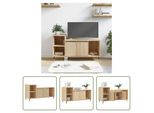 The Living Store Mobile Tv Rovere Sonoma 100X35X55 Cm Materiale In Legno