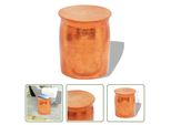 The Living Store Sgabello/Tavolino In Alluminio Martellato Color Rame