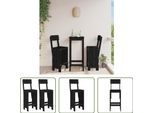 The Living Store Sgabello Da Bar 2 Pezzi Nero 40X48,5X115,5Cm In Legno Di Pino Massiccio