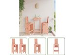 The Living Store Sgabello Da Bar 2 Pezzi 40X42X120 Cm Legno Massiccio Di Abete Douglas