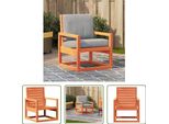 The Living Store Sedia Da Giardino Marrone Cera 57,5X63X76 Cm In Legno Di Pino Massiccio