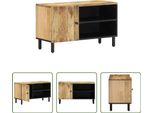 The Living Store Mobile Tv 80X31X46 Cm Legno Massiccio Mango