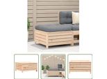 The Living Store Sgabello Da Giardino Con Cuscino In Legno Di Pino Massiccio